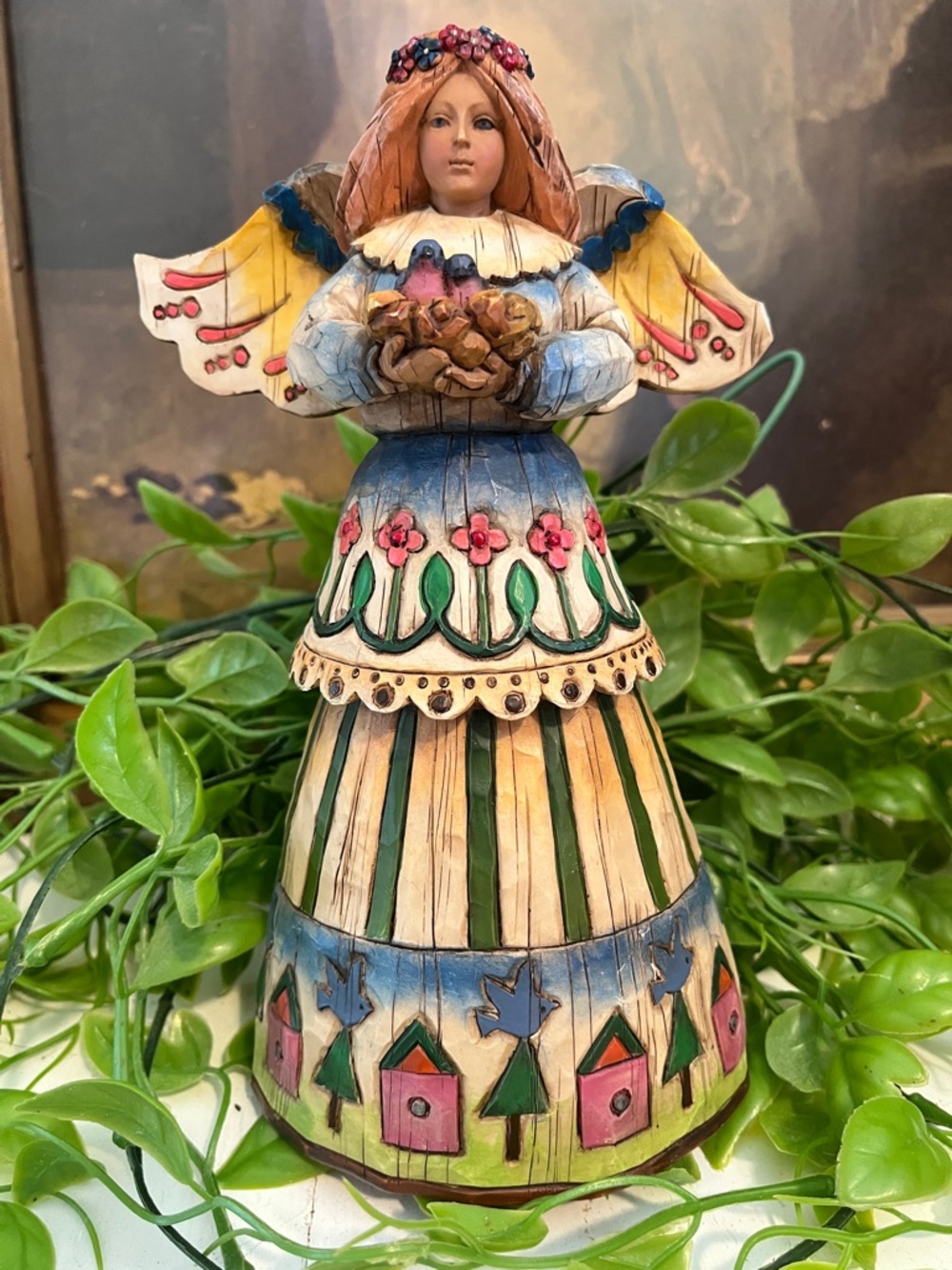 Jim Shore “Angel of Love” Heartwood Creek - 2002 Vintage - Nest of Birds - READ